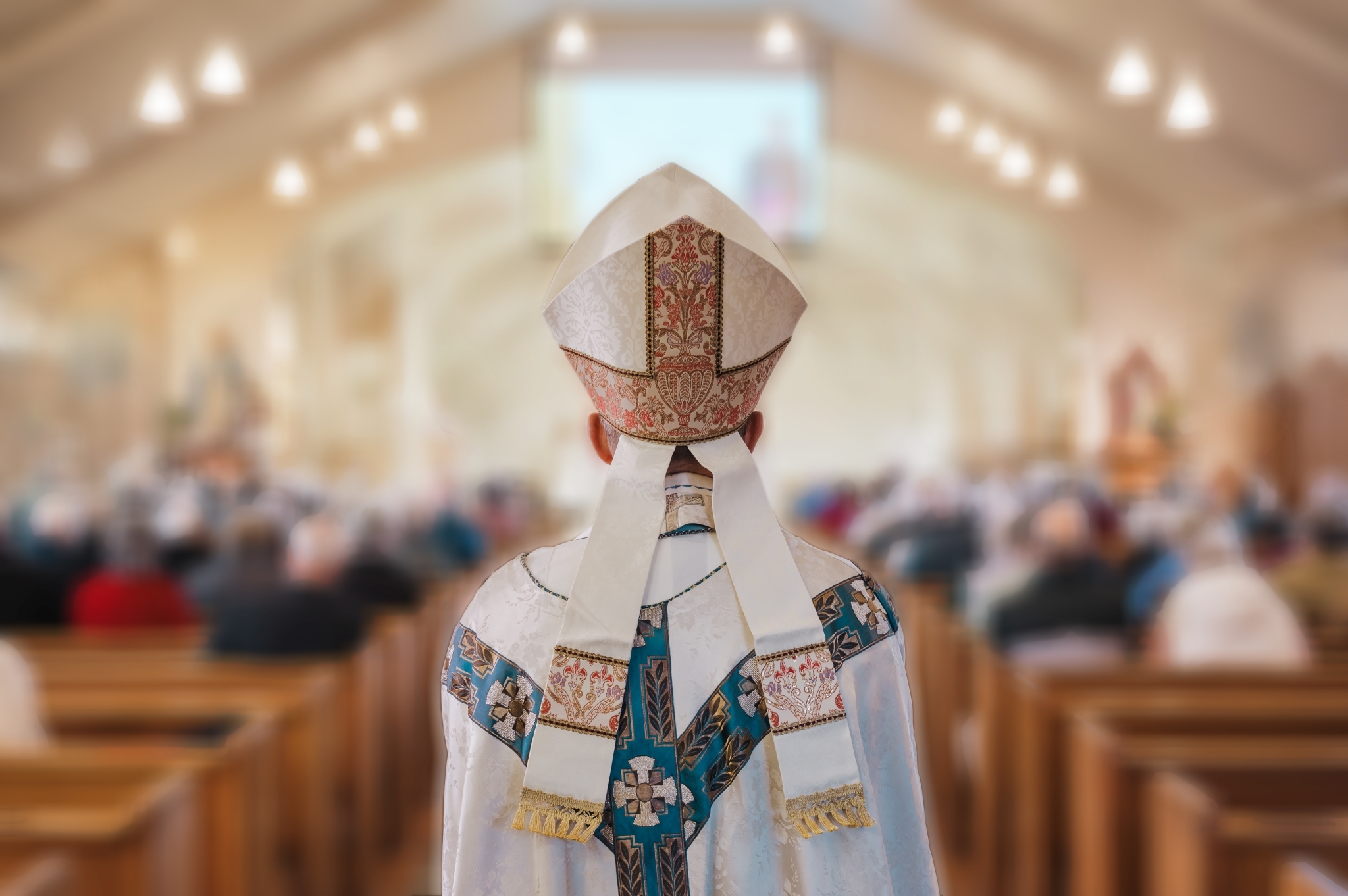 Bishop Michael Back Blurred Background