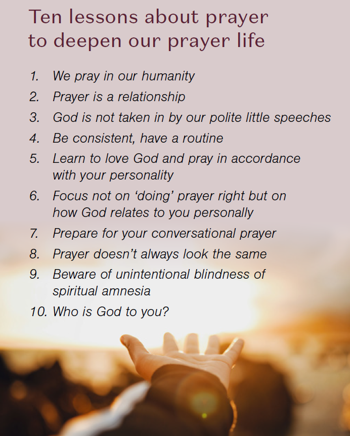 Ten lessons about prayer to deepen our prayer life