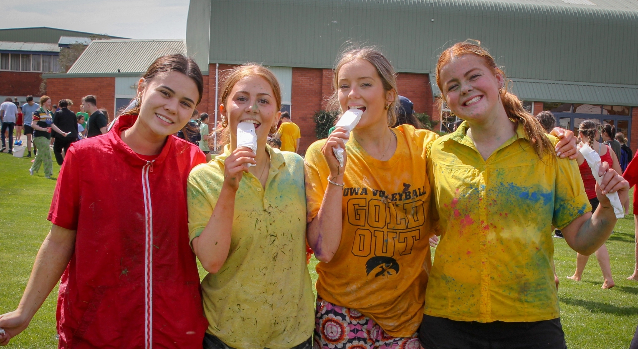 Roncalli Students enjoying the festivities of Roncalli Day