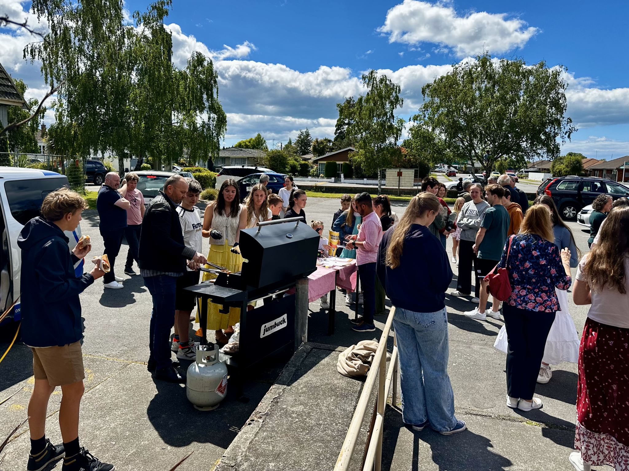 Waimakariri Youth Group Sausage Sizzle Fundraiser after Mass in Rangiora copy