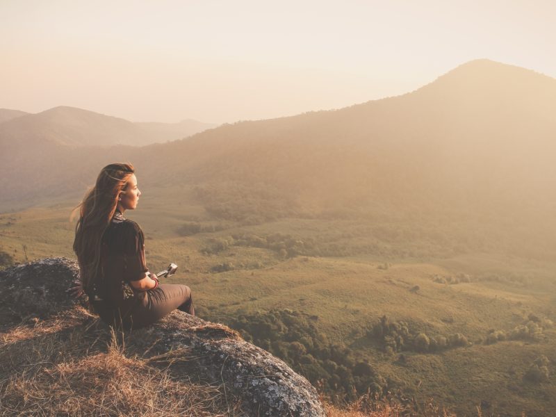 Woman Prayer Landscape